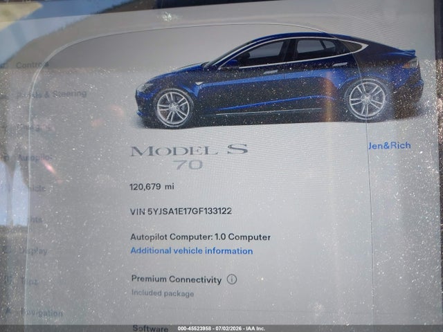 Tesla Model S 60/70/75/85 2016 5YJSA1E17GF133122 Image 14