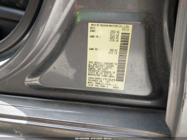 Nissan Altima 2.5 Sv 2015 1N4AL3AP6FC297829 Image 9