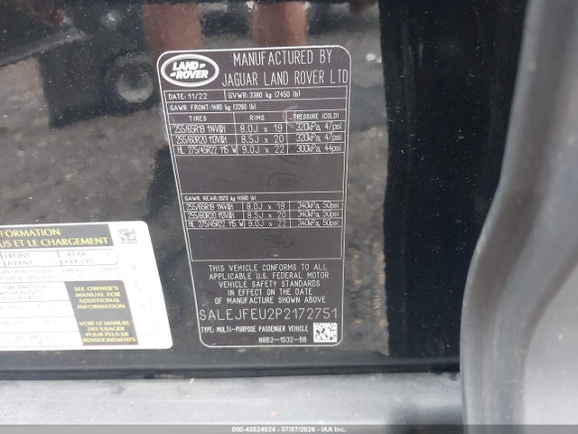 Продаж на аукціоні авто 2023 Land Rover Defender 130 S, vin: SALEJFEU2P2172751, номер лоту: 45524024