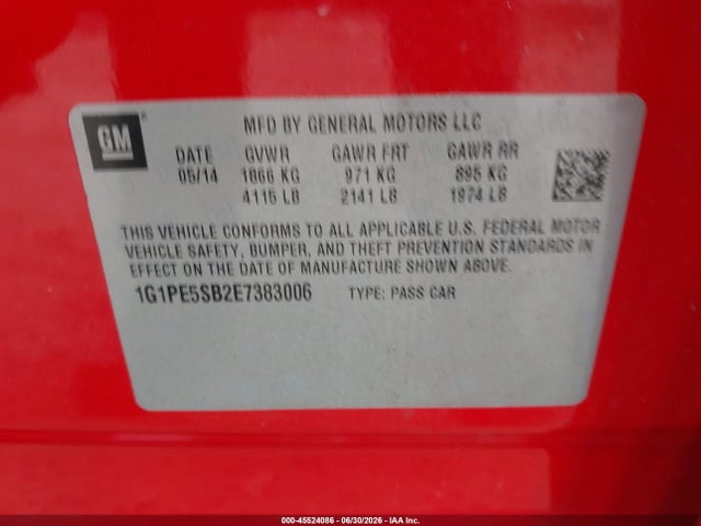 Chevrolet Cruze 2lt Auto 2014 1G1PE5SB2E7383006 Image 9