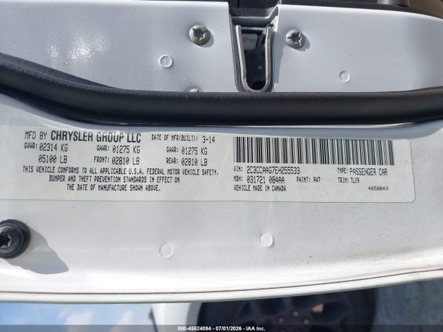 2014 Chrysler 300 მანქანა იყიდება აუქციონზე, vin: 2C3CCAAG7EH255533, აუქციონის ნომერი: 45524094