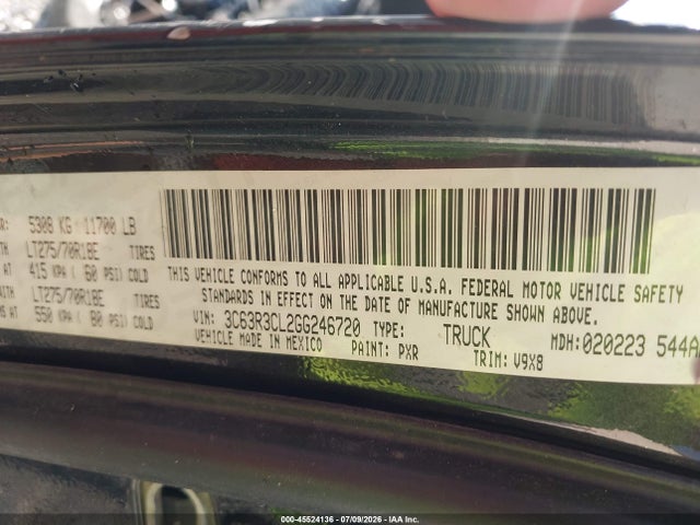 Продаж на аукціоні авто 2016 Ram 3500 Tradesman, vin: 3C63R3CL2GG246720, номер лоту: 45524136