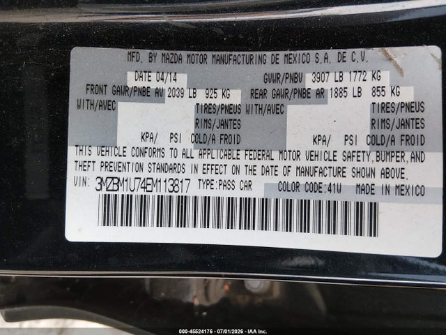 Mazda Mazda3 I Sport 2014 3MZBM1U74EM113817 Image 9
