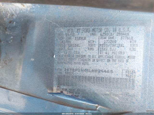 Aukcja sprzedaży 1990 Ford F150, vin: 1FTEF14N5LNB24465, numer aukcji: 45524315