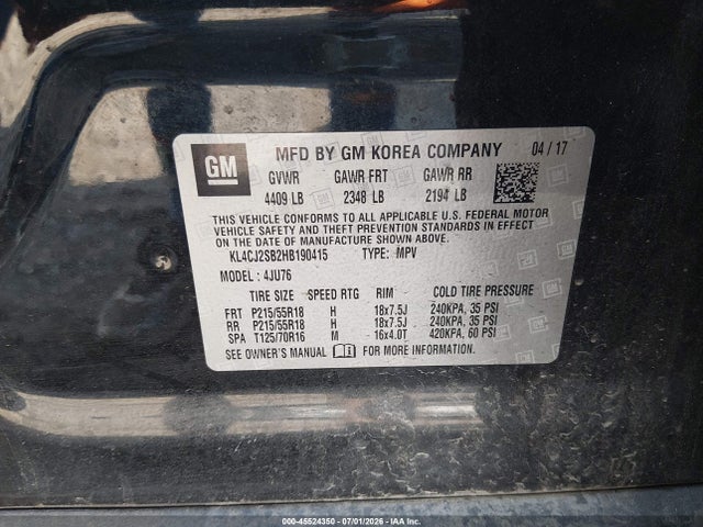KL4CJ2SB2HB190415 Buick Encore Sport Touring