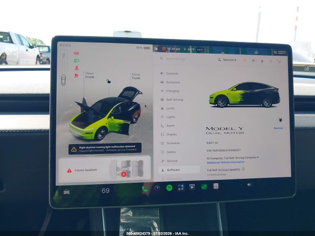 45524379 :رقم المزاد ، 7SAYGDEEXTA598307 vin ، 2026 Tesla Model Y All-wheel Drive/long Range Launch Series/premium All-wheel Drive مزاد بيع