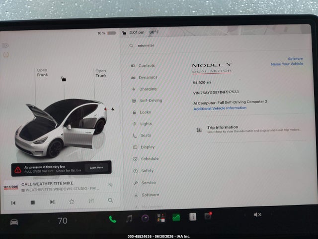 Продажа на аукционе авто 2022 Tesla Model Y Performance Dual Motor All-wheel Drive, vin: 7SAYGDEF1NF517533, номер лота: 45524636