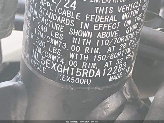 Kawasaki Ex500 H 2024 ML5EXGH15RDA12283 Image 10