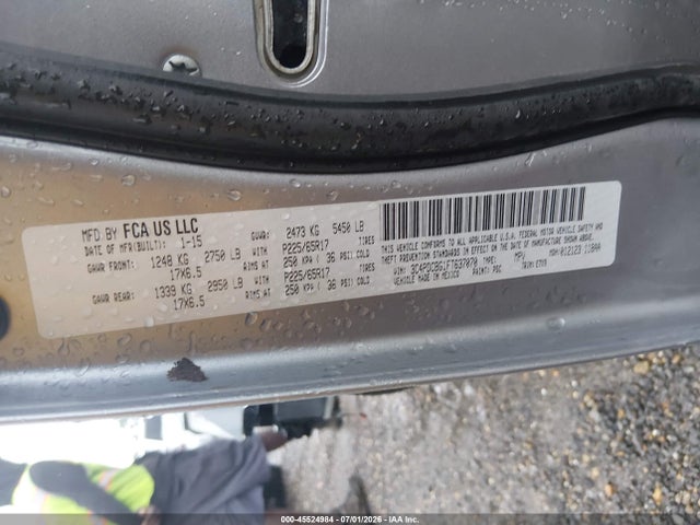 45524984 :رقم المزاد ، 3C4PDCBG1FT637070 vin ، 2015 Dodge Journey Sxt مزاد بيع