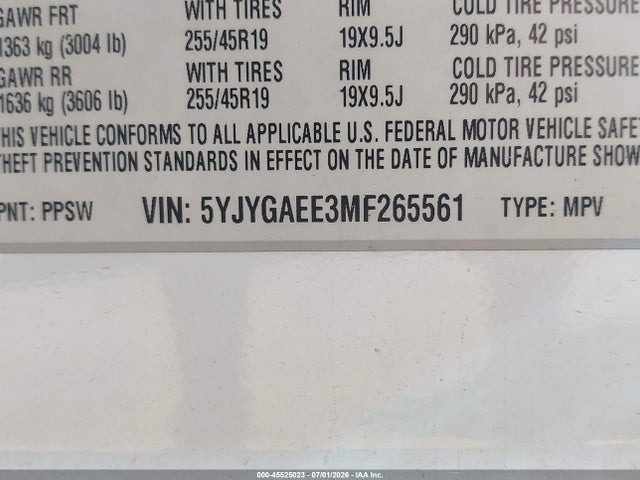 5YJYGAEE3MF265561 Tesla Model Y Long Range Dual Motor All-wheel Drive