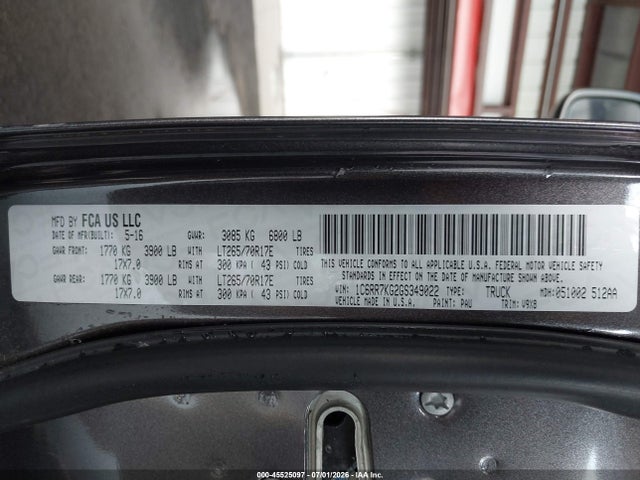 Aukcja sprzedaży 2016 Ram 1500 Tradesman, vin: 1C6RR7KG2GS349022, numer aukcji: 45525097