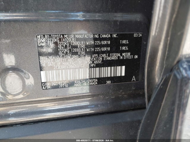 2T3E6RFV2RW059703 Toyota Rav4 Hybrid Xse