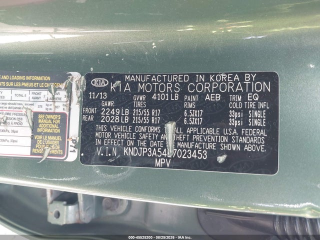 Auction sale of the 2014 Kia Soul +, vin: KNDJP3A54E7023453, lot number: 45525200