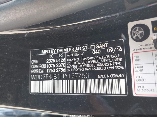Продажа на аукционе авто 2017 Mercedes-benz E 300, vin: WDDZF4JB1HA127753, номер лота: 45525254