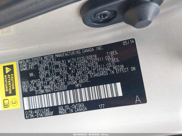Продаж на аукціоні авто 2015 Lexus Rx 350, vin: 2T2BK1BA7FC259397, номер лоту: 45525333