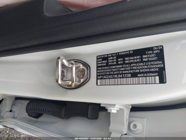 Aukcja sprzedaży 2024 Porsche Macan S, vin: WP1AG2A51RLB41238, numer aukcji: 45525397