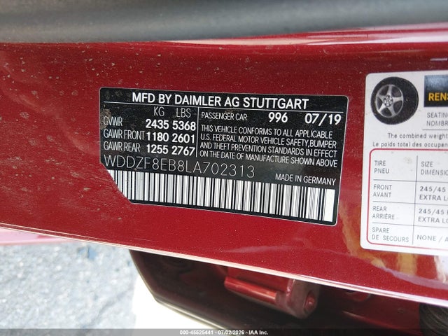 Aukcja sprzedaży 2020 Mercedes-benz E 350 4matic, vin: WDDZF8EB8LA702313, numer aukcji: 45525441