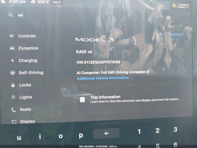 Продажа на аукционе авто 2023 Tesla Model 3 Rear-wheel Drive, vin: 5YJ3E1EA0PF679186, номер лота: 45525505