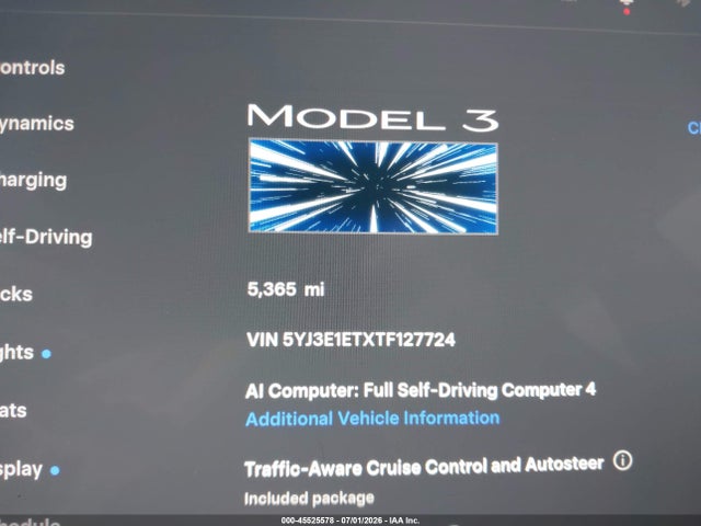 Tesla Model 3 Performance All-wheel Drive 2026 5YJ3E1ETXTF127724 Image 15
