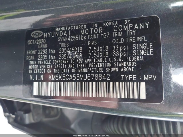 Hyundai Kona Ultimate 2021 KM8K5CA55MU678842 Image 9