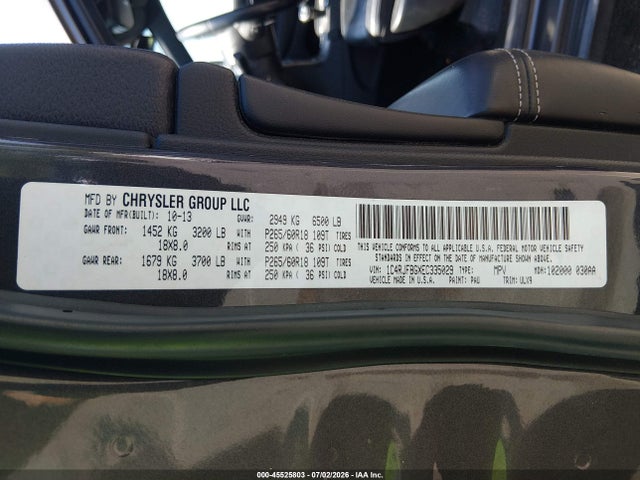 Продажа на аукционе авто 2014 Jeep Grand Cherokee Limited, vin: 1C4RJFBGXEC335029, номер лота: 45525803