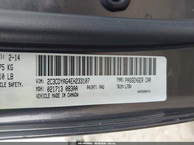 Dodge Challenger Sxt 2014 2C3CDYAG4EH233107 Image 9