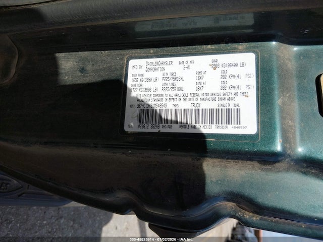 Продаж на аукціоні авто 2001 Dodge Ram 1500 St, vin: 3B7HC13Y31M548543, номер лоту: 45525914