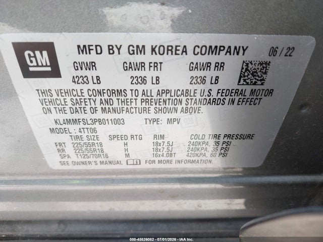 Продажа на аукционе авто 2023 Buick Encore Gx Essence Fwd, vin: KL4MMFSL3PB011003, номер лота: 45526082