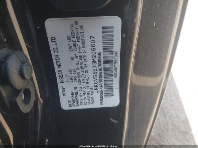 Продажа на аукционе авто 2003 Infiniti G35 Base W/leather, vin: JNKCV54E73M206607, номер лота: 45526154