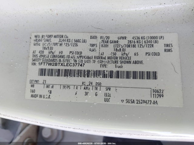 Ford F-250 Lariat 2020 1FT7W2BTXLEC37747 Image 9