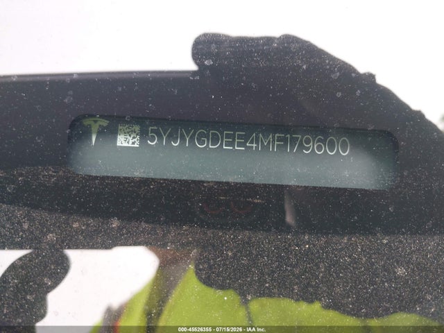 2021 Tesla Model Y Long Range Dual Motor All-wheel Drive მანქანა იყიდება აუქციონზე, vin: 5YJYGDEE4MF179600, აუქციონის ნომერი: 45526355