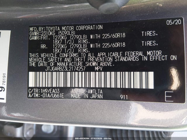 Lexus NX 300 2020 JTJGARBZ3L2174257 Image 9