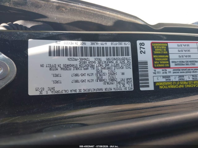 3TMKB5FN3SM031505 Toyota Tacoma Sr5