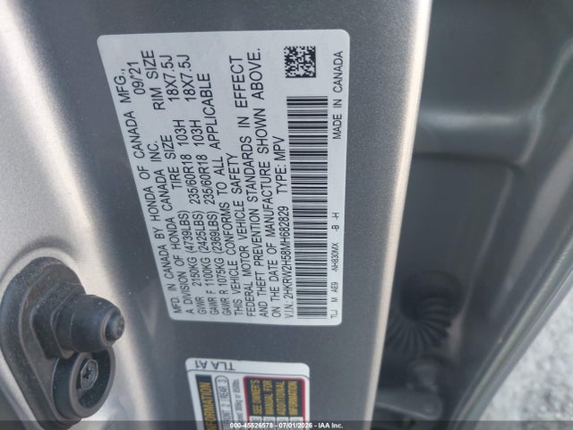Honda Cr-v Awd Ex 2021 2HKRW2H58MH682829 Image 9