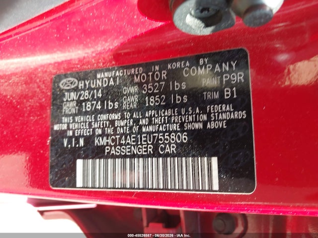 Hyundai ACCENT GLS 2014 KMHCT4AE1EU755806 Image 9