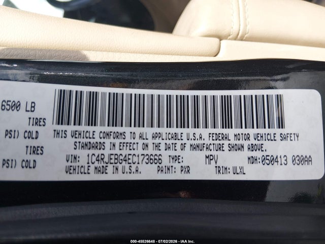 1C4RJEBG4EC173666 Jeep Grand Cherokee Limited