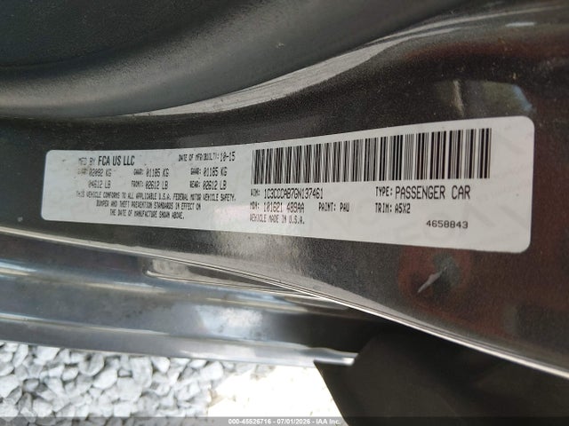 45526716 :رقم المزاد ، 1C3CCCAB7GN137461 vin ، 2016 Chrysler 200 Limited مزاد بيع