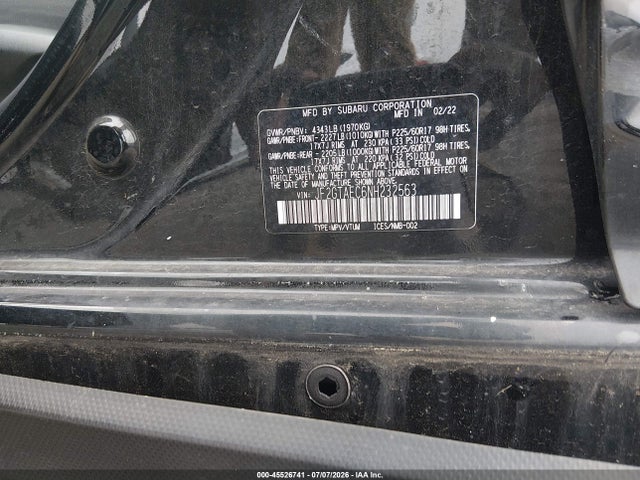 2022 Subaru Crosstrek Premium მანქანა იყიდება აუქციონზე, vin: JF2GTAEC6NH232563, აუქციონის ნომერი: 45526741