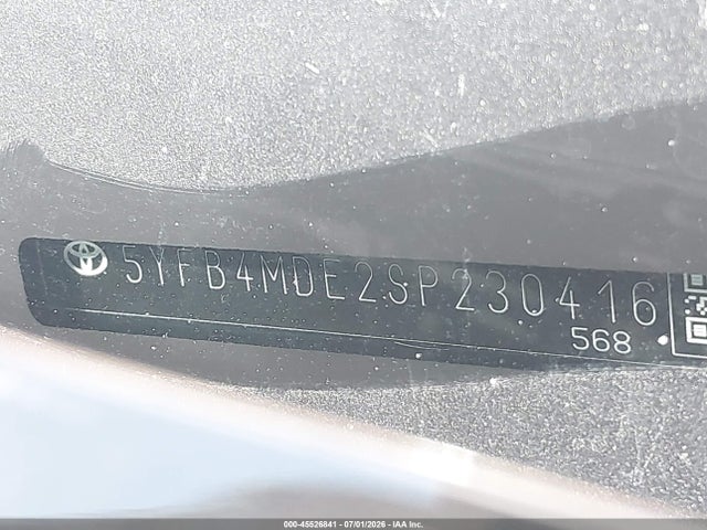 Продажа на аукционе авто 2025 Toyota Corolla Le, vin: 5YFB4MDE2SP230416, номер лота: 45526841