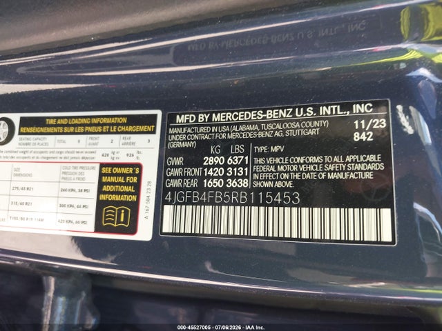 4JGFB4FB5RB115453 Mercedes-Benz Gle 350 4matic