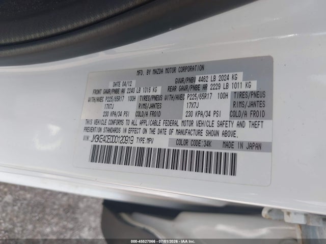 Aukcja sprzedaży 2013 Mazda Cx-5 Touring, vin: JM3KE4CE0D0120919, numer aukcji: 45527066
