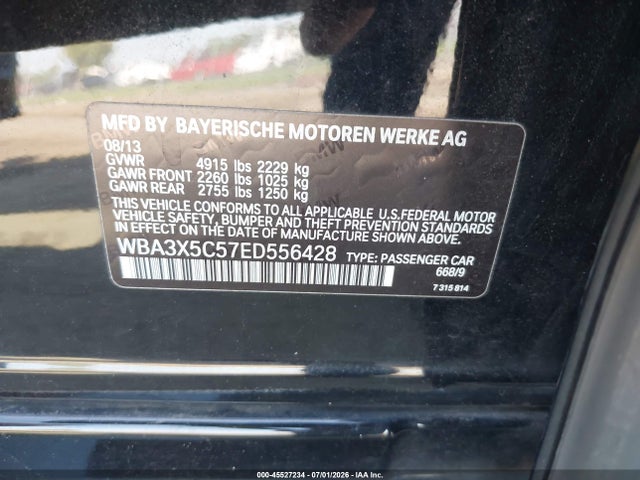45527234 :رقم المزاد ، WBA3X5C57ED556428 vin ، 2014 Bmw 328i Gran Turismo Xdrive مزاد بيع
