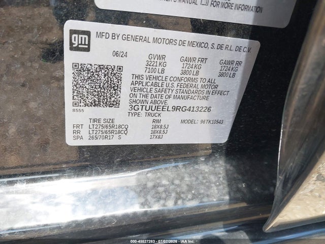 Продаж на аукціоні авто 2024 Gmc Sierra 1500 4wd  Short Box At4, vin: 3GTUUEEL9RG413226, номер лоту: 45527283