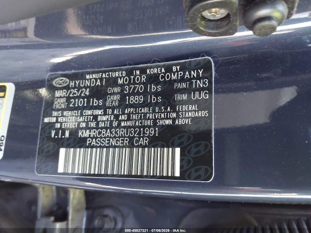 KMHRC8A33RU321991 Hyundai Venue Limited