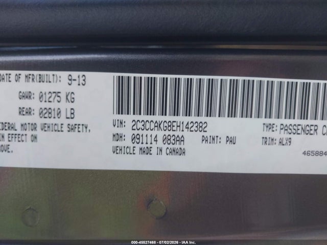 Aukcja sprzedaży 2014 Chrysler 300c Awd, vin: 2C3CCAKG8EH142382, numer aukcji: 45527468