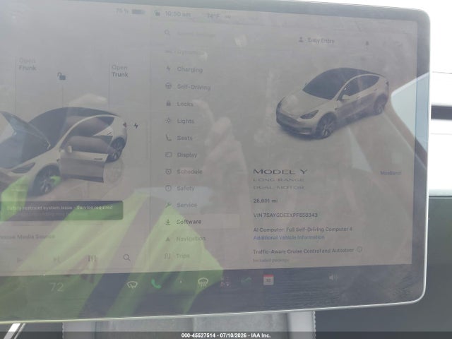 45527514 :رقم المزاد ، 7SAYGDEEXPF858343 vin ، 2023 Tesla Model Y Awd/long Range Dual Motor All-wheel Drive مزاد بيع