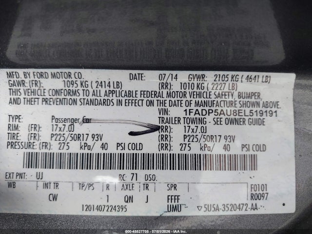 Ford C-max Hybrid Se 2014 1FADP5AU8EL519191 Image 9