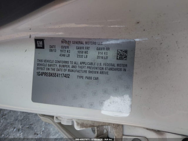 Buick Verano Convenience Group 2014 1G4PR5SK6E4117402 Image 9