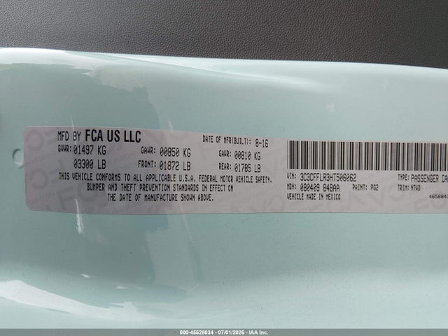 Fiat 500c Pop 2017 3C3CFFLR3HT506062 Image 9