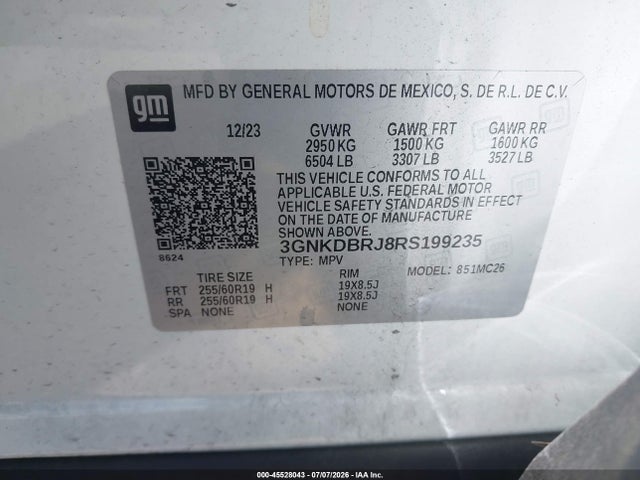 Chevrolet Blazer Ev Eawd 2lt 2024 3GNKDBRJ8RS199235 Image 9